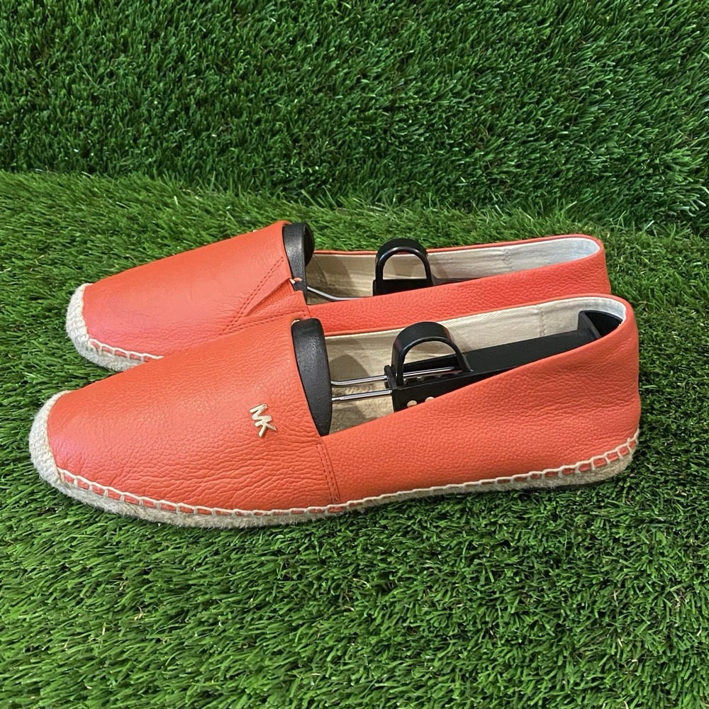 Michael Kors Kendrick leather slip-on espadrille flats* size 7.5 - Picture 2 of 11